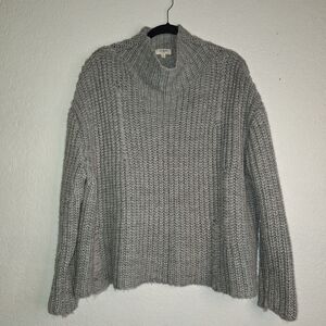 Umgee Cozy Gray Women's Distressed Sweater Large